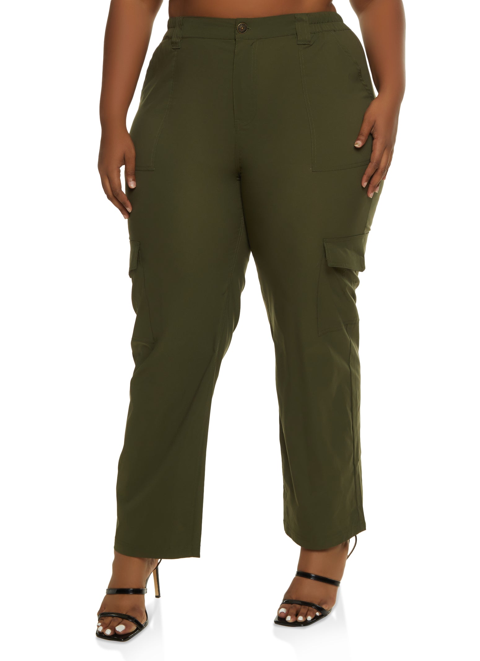 Buy online Olive Solid Mid Rise Cargo Pants from bottom wear for Women by  Buynewtrend for ₹400 at 71% off | 2024 Limeroad.com